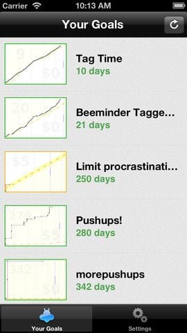 Screenshot from the Andy's phone (iPhone) screenshot from the ios app