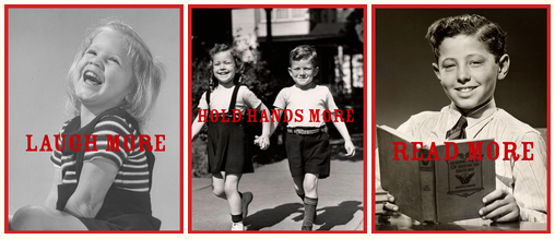 Only one of these is really amenable to beeminding with current technology; but if you could wear a sensor that could track how much time you spent laughing, that would be absolutely brilliant to beemind! Laugh more, Hold hands more, Read more